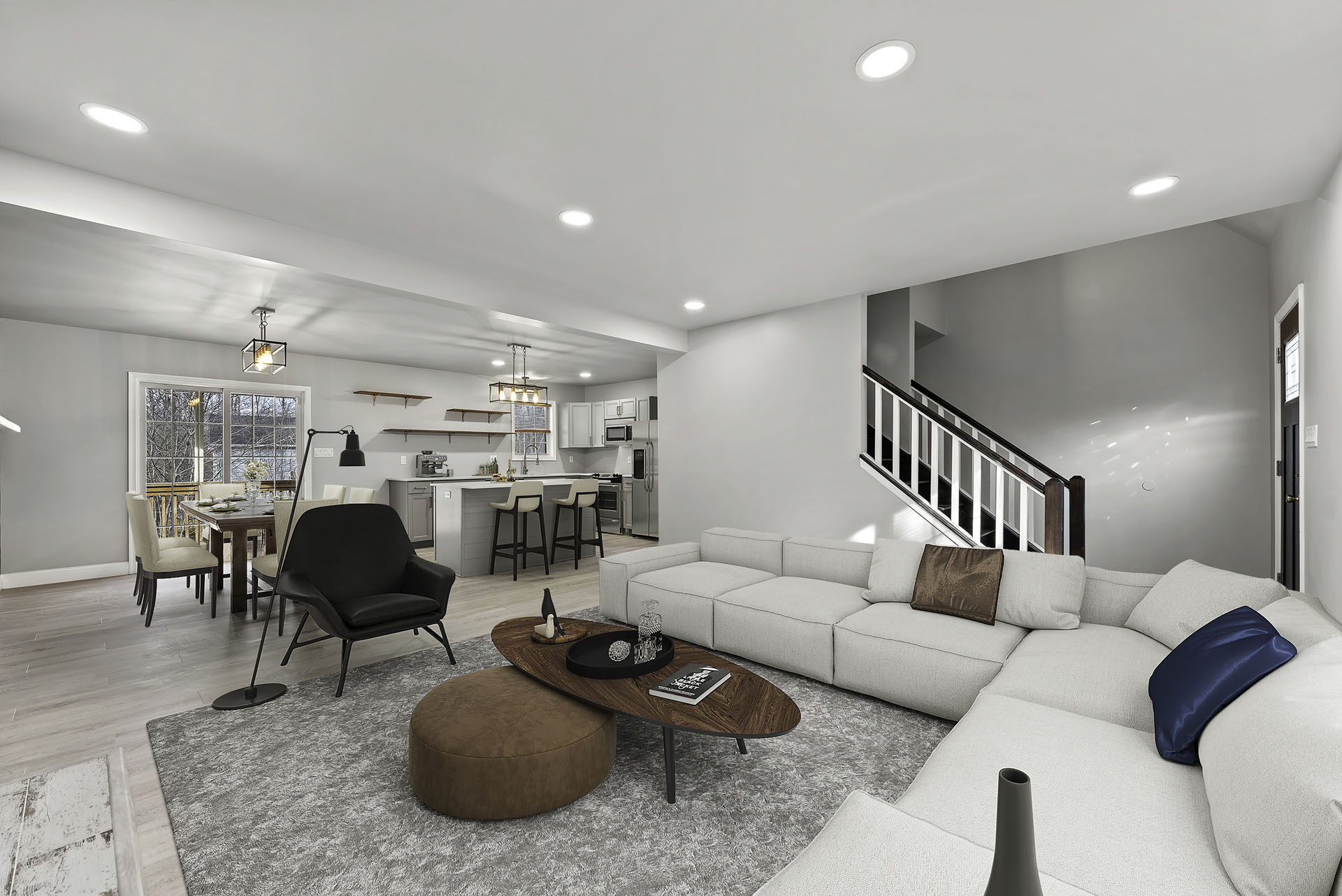 Virtually Staged Image of the inside of a house